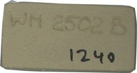 WM2502B keltainen/khaki kivitavaramassa 0-0,2 mm:n samotilla 1000-1300°C 10 kg