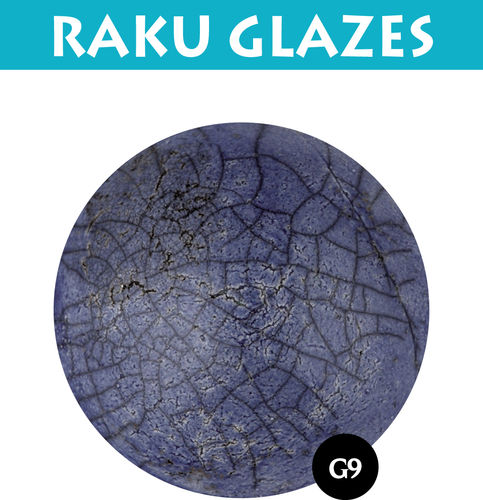 G9 tummansininen rakulasite Rakuvaria, 0,5 l 950-1030 °C