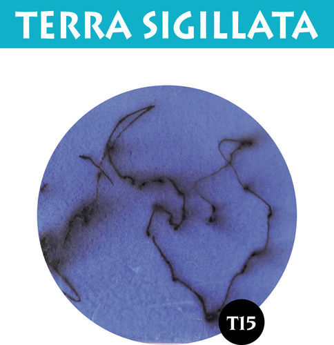 T15 Terra Sigillata sininen Rakuvaria, 0,5 l n. 900 °C
