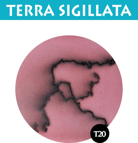 T20 Terra Sigillata punainen rauta vaalea Rakuvaria, 0,5 l n. 900 °C